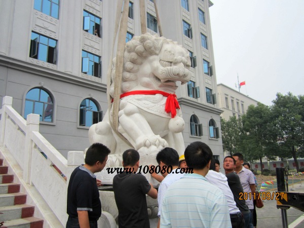 武漢漢白玉石獅子